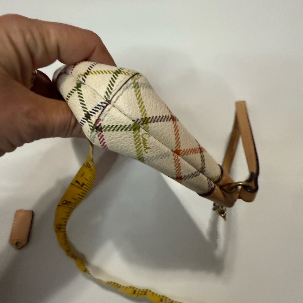 Coach Peyton Tattersall Multicolor Plaid Wristlet with leather trim - medium - Picture 7 of 16